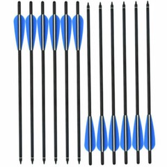 16-22″ Archery Crossbow Carbon Arrows Bolts Target Tips Hunting Shooting 6/12pcs