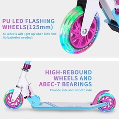 Kick Scooter for Kids Ages 6-12 & or Teens 12 Years and Up, Collapsible Porta…