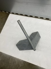 8” Outside Corner Dock wheel Bracket only Threaded On Top New