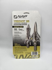 NAP Verdict SS Cam & Cut Mechanical Broadhead 3 Pack 100 Grain 2″ Cut Crossbow