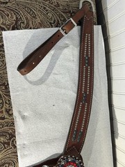 Weaver Breast Collar Leather Swarovski Crystal All American Western Horse Tack