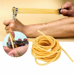 2M Natural Latex Slingshot Elastic Tube Rubber Tubing Band for Hunting Exercise