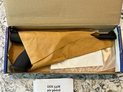 Baikal IZH MP-53M Russian sporter air pistol, .177 caliber, with box and manual