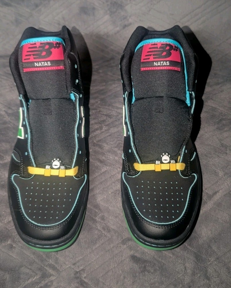 Size 10.5- New Balance Natas Kuapas x Numeric 480 High Black Lime Green