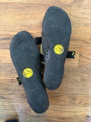LA SPORTIVA Katana Hook & Loop Climbing Shoes EU 44 US 10.5 Vibram Yellow Black