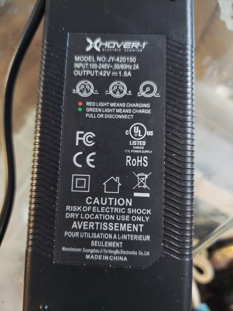 Original cmHover-1 Charger For Electric Scooter RALLY(HI-RALY) JY-420150-3holes