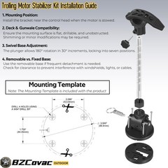 Electric Steer Trolling Motor Support Stabilizer Mount for Garmin, Compatible…