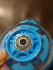New! 2 Pack 80mm Blue Flashing Rear Wheels Kick Push Scooter Skates Luggage