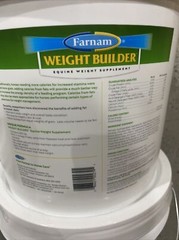 Farnam Weight Builder Horse Supplement, 7.5 Pound,, 30 Day Supply