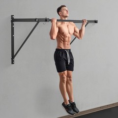 Pull Up Bar,50 in Width Wall Mounted Pull Ups,Adjustable Depth 22″or 30″from Wal