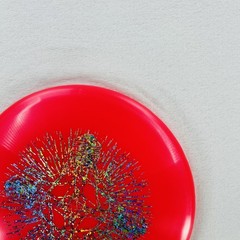 Discraft Comet Red Disc Golf Disc 175-176 Holographic Foil Stamp Driver Frisbee