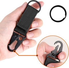 Tactic Duty Belt Keeper with Key Holder Ring Metal Key Clip Military Molle Hook