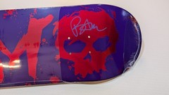 Zero Skateboard Deck- Bam Margera Purple Blood Skull -Limited SIGNED by BAM 8.25