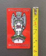 Vintage 1980’s Red Bryce Kanights Pro Model Schmitt Stix Skater Sticker/Decal