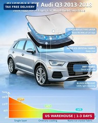 for Audi Q3 2013-2018 Windshield Sun Shade – 4 Layers Car Sunshades for Front Wi