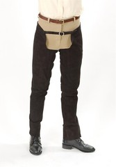Suede Leather Riding Schooling Chaps – Black or Brown – S,M,L,XL