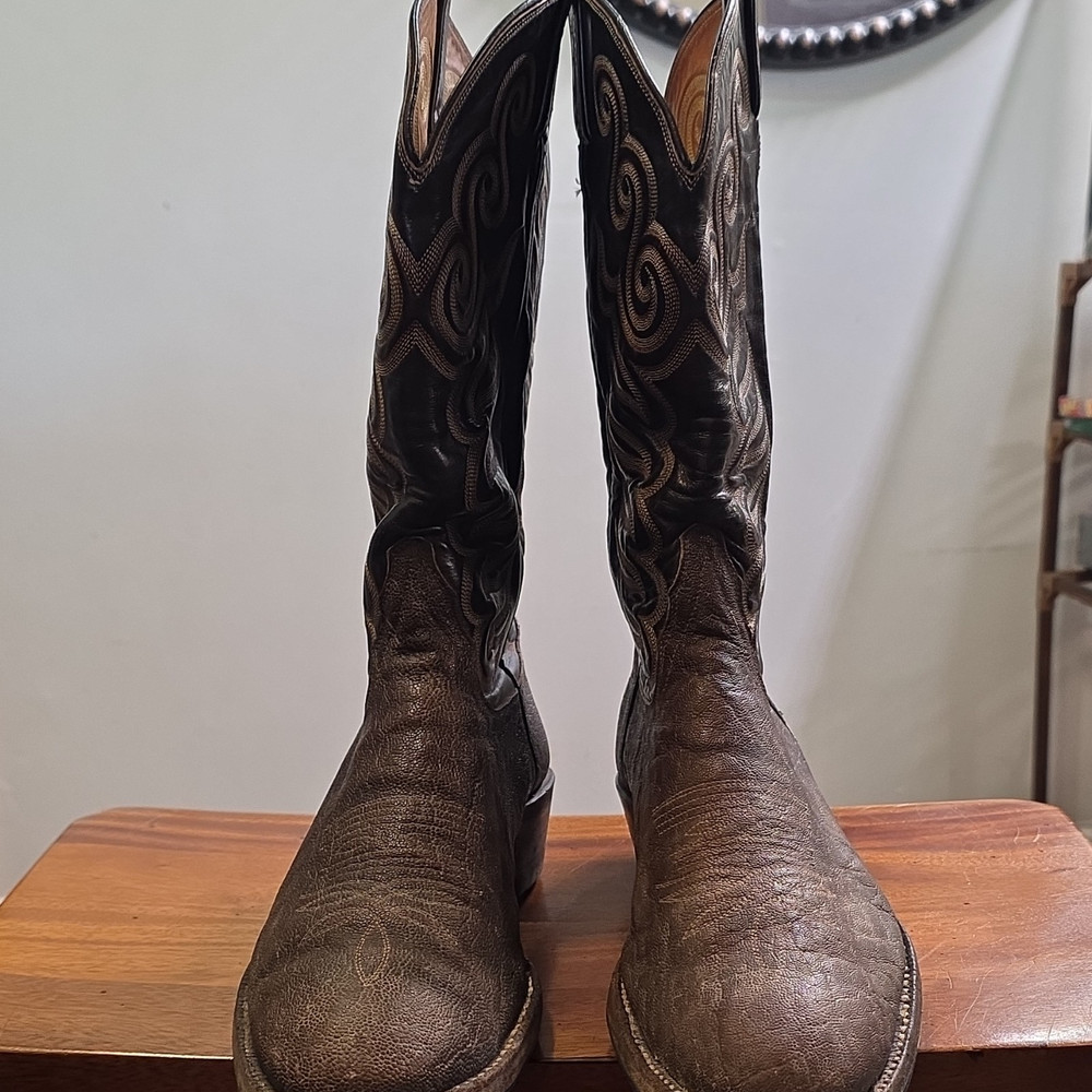 Justin Men’s Brown Western Cowboy Boots elephant Shaft, US 8.5 (4393)