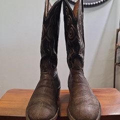 Justin Men’s Brown Western Cowboy Boots elephant Shaft, US 8.5 (4393)