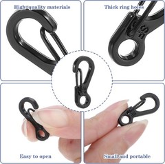 10 Pcs Mini Heavy Carabiner Snap Hook Clip Aluminum Outdoor Camping Key Chain US
