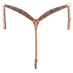 Western Headstall and Breast Collar Set HILASON Tooled Leather Horse Bridle Tack