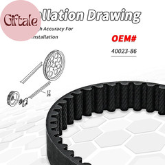 40023-86 Drive Belt,132T 1.5 Inch Width Replacement for Harley-Davidson Softail