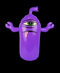 🔥🔥 Toy Machine Skateboards Sect Inflatable Blow Up Doll Purple 24″ Party Toy