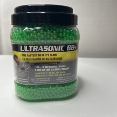 Airsoft Ammo Green 6MM .12 Gram 10,000 Rounds Ultrasonic BBs Cybergun Green