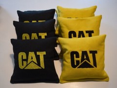 Eight Quality Cornhole Bags Caterpillar! CAT! Whole Corn or Pellets Nice!