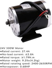 24V 500W Brush Motor Kit Controller 500Watt for Scooter E Bike Razor Quad ATV