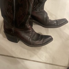 DAN POST WESTERN BOOTS LEATHER BLACK brown SZ 7 D