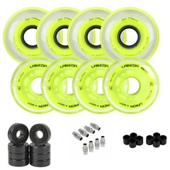Labeda Roller Hockey Wheel Premium Youth Hilo Combo 68mm 72mm with Bearings Uni