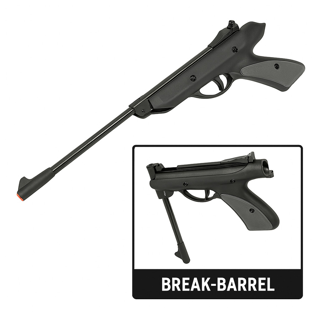 SNOWPEAK SP500 Black Synthetic .177 Caliber Break-Barrel Air Gun Pellet Pistol