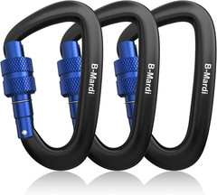 Carabiner Clips Heavy Duty 12Kn (2697 Lbs)-Lightweight Locking Carabiners for Ca