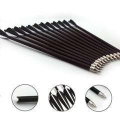 12Pcs 20-inch Archery Carbon Crossbow Bolts Arrow OD 8.8mm and Arrow Quiver Tube