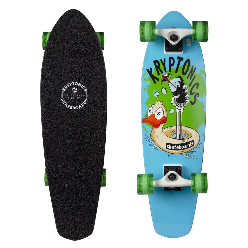 New Kryptonics 28″ Cruiser Complete Skateboard (Splash Green/Blue)