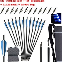 20Inch Carbon Arrows Crossbow Bolts Crossbow Arrows 100 Grain Hunting Broadheads