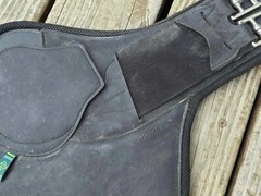 Devoucoux GT Option Black Padded Belly Guard Stud Dressage Girth – 24″-60cm EUC!