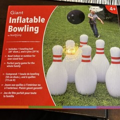 Giant Inflatable Bowling Set by HearthSong – Outdoor Game – New in Box