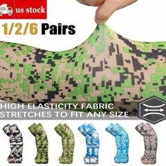1/2/6 Pairs Cooling Arm Sleeves -Standard Cover Sport UV Sun Protection