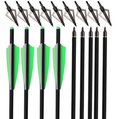 Archery 20 Inch Crossbow Bolts OD 8.8mm Half Moon Nocks Carbon Arrows Hunting