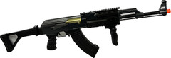 One Air Soft DE Metal AK-47S Airsoft Auto AEG Rifle 320 FPS @ 0.2G w/ RIS Black
