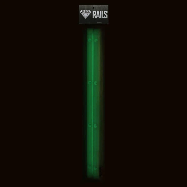 Black Diamond Skateboard Rails Glow in the Dark with Screws