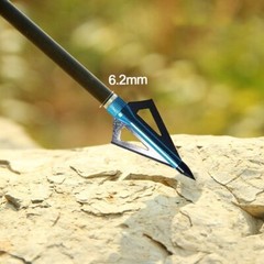 12pcs 100 grain 3 Blade Crossed Broadhead Arrow Head Bow Archery Fishing Hunting