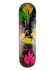 Black Label Patrick Melcher Guitar Smash Paint Splatter Multicolor 7.8 Autograph