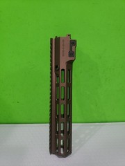 Mfour slot system mk16 style airsoft aeg 13.5in cnc aluminum tan fore end Logoed