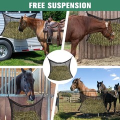 WTYPOPK 2 PCS Slow Feed Hay Nets for Horses 31.5″ x 35.4″ Large Capacity Hay…