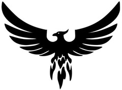 22″ Tribal Phoenix Bird auto die cut vinyl decal sticker car window