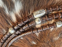 Romel Reins – Silver Ferrule Show Ring – Dark Oil – Hand Braided
