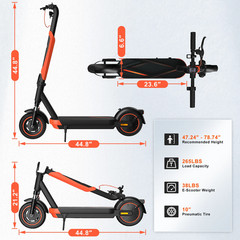 Adult Electric Scooter 800W Folding Commuter E-Scooter Long Range 21mph 10»Tire