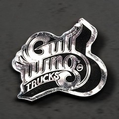 Vintage 1980’s Gullwing Trucks Skateboard Sticker Reflective Silver & Black ￼￼
